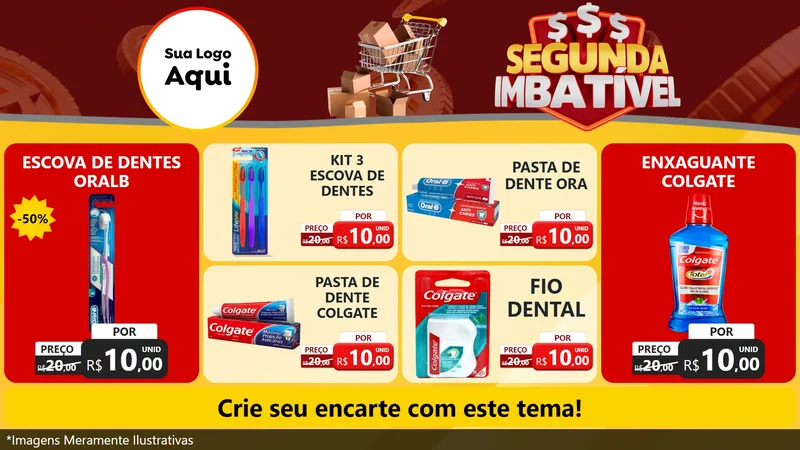 Modelo de TV para TV Horizontal com o tema Segunda Imbatível para Higiene Pessoal