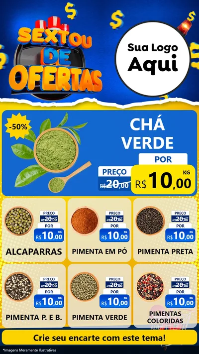 Modelo de Rede Social para Stories com o tema Sextou de Ofertas para Produtos Naturais
