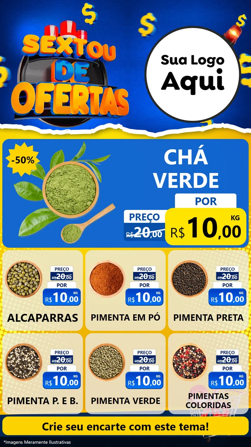 Modelo de Rede Social para Stories com o tema Sextou de Ofertas para Produtos Naturais