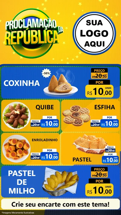 Modelo de TV para TV Vertical com o tema Proclamação da República para Salgadaria