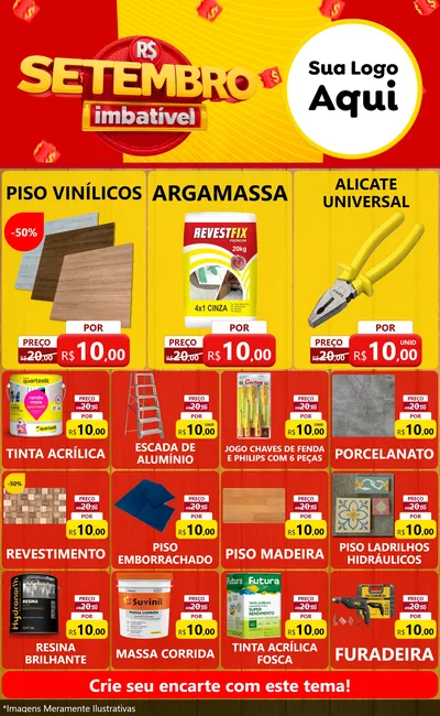 Modelo de Encarte para Encarte Grande com o tema Setembro Imbatível para Material para Construção