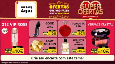 Modelo de TV para TV Horizontal com o tema Dia dos Namorados para Perfumes