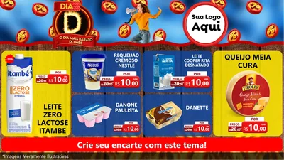Modelo de TV para TV Horizontal com o tema Dia D - O Dia Mais Barato Do Mês para Frios e Laticínios