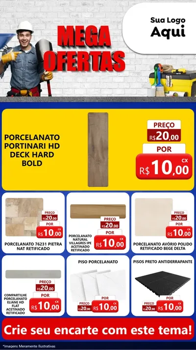 Modelo de Rede Social para Stories com o tema Material de Construção para Pisos e revestimentos