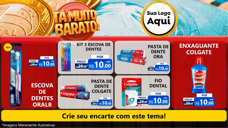 Modelo de TV para TV Horizontal com o tema Está Muito Barato para Higiene Pessoal