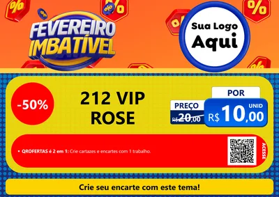 Modelo de Cartaz para Cartaz A4 Horizontal com o tema Fevereiro Imbatível para Perfumes