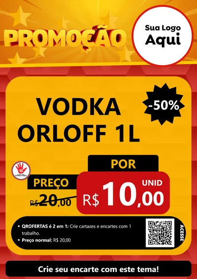 Modelo de Cartaz para Cartaz A4 Vertical com o tema Promoção para Distribuidora de bebidas