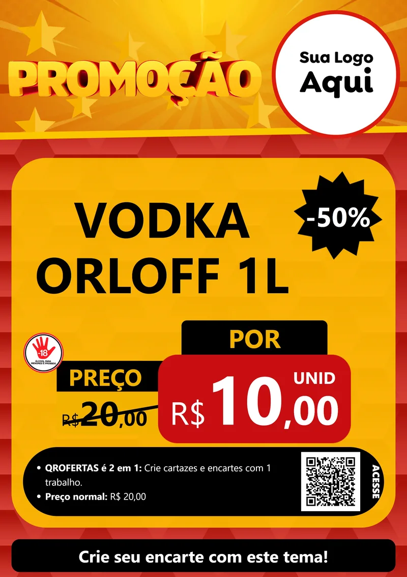 Modelo de Cartaz para Cartaz A4 Vertical com o tema Promoção para Distribuidora de bebidas