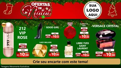 Modelo de TV para TV Horizontal com o tema Ofertas de Natal para Perfumes
