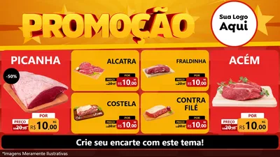 Modelo de TV para TV Horizontal com o tema Promoção para Açougue