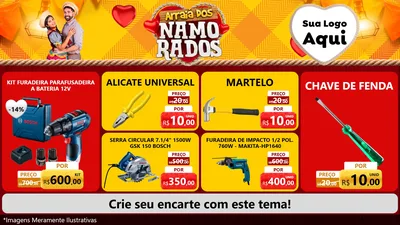 Modelo de TV para TV Horizontal com o tema Arraiá dos Namorados para Maquinas e Ferramentas