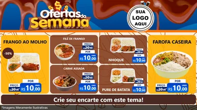 Modelo de TV para TV Horizontal com o tema Ofertas da Semana - Páscoa para Restaurante