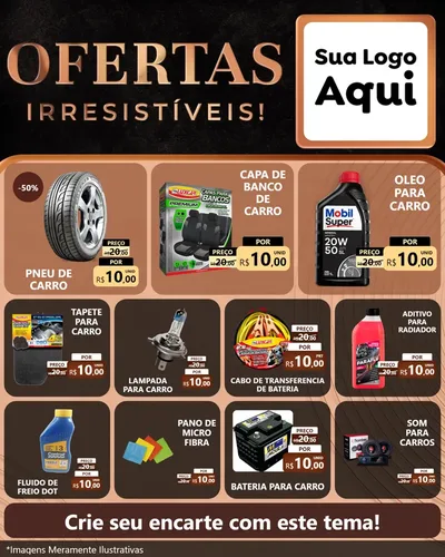 Modelo de Rede Social para Feed Instagram com o tema Ofertas Irresistíveis! para Auto peças