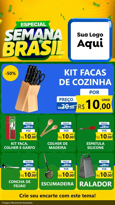 Modelo de Rede Social para Stories com o tema Especial Semana do Brasil para Utilidades Domésticas
