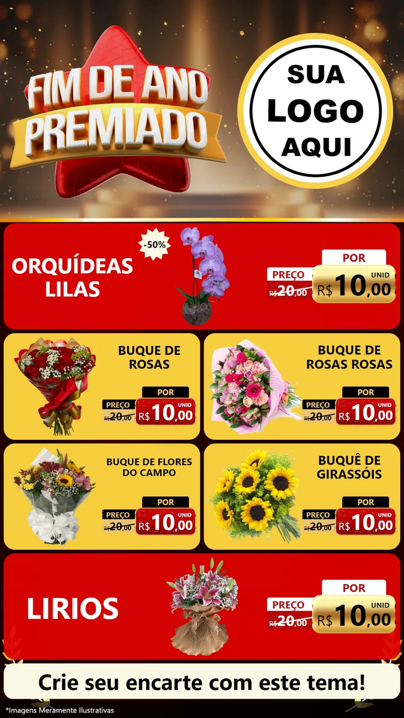 Modelo de TV para TV Vertical com o tema Fim de Ano Premiado para Floricultura e jardim