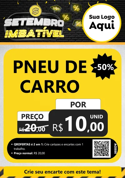 Modelo de Cartaz para Cartaz A4 Vertical com o tema Setembro Imbatível para Auto peças