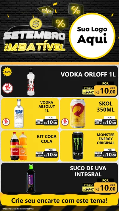 Modelo de TV para TV Vertical com o tema Setembro Imbatível para Distribuidora de bebidas