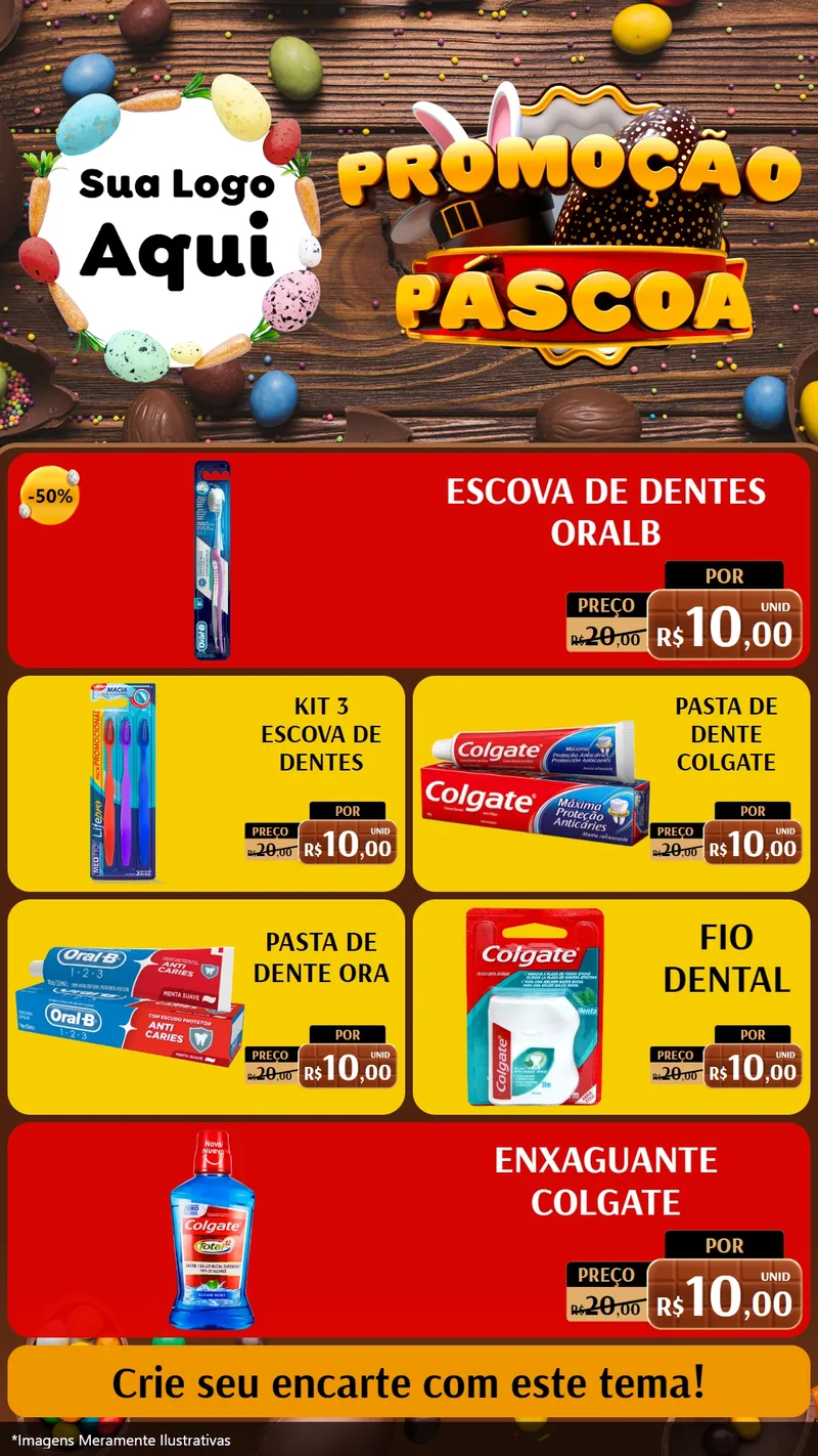Modelo de TV para TV Vertical com o tema Promoção Páscoa para Higiene Pessoal
