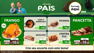 Modelo de TV para TV Horizontal com o tema Mês dos Pais para Assados
