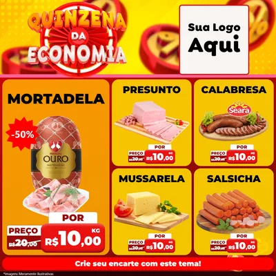 Modelo de Rede Social para Feed Facebook com o tema Quinzena Da Economia para Frios e Laticínios
