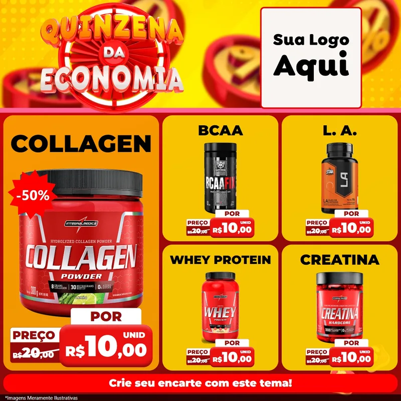 Modelo de Rede Social para Feed Facebook com o tema Quinzena Da Economia para Suplementos alimentares