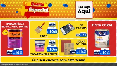 Modelo de TV para TV Horizontal com o tema Quarta Mais Especial para Tintas e Ferramentas