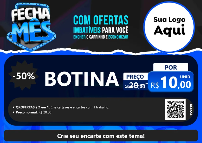 Modelo de Cartaz para Cartaz A4 Horizontal com o tema Fecha Mês para Agropecuária