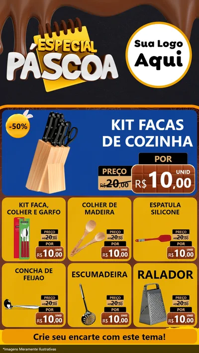 Modelo de Rede Social para Stories com o tema Especial Páscoa para Utilidades Domésticas