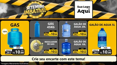 Modelo de TV para TV Horizontal com o tema Setembro Imbatível para Água e gás