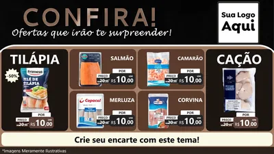 Modelo de TV para TV Horizontal com o tema Confira! Ofertas que irão te surpreender! para Peixaria