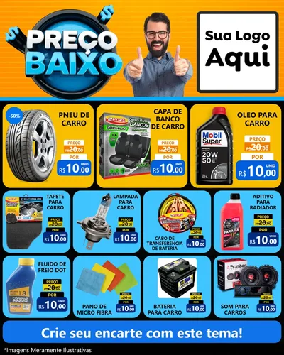 Modelo de Rede Social para Feed Instagram com o tema Preço Baixo para Auto peças