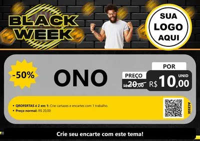 Modelo de Cartaz para Cartaz A4 Horizontal com o tema Black Week para Óticas