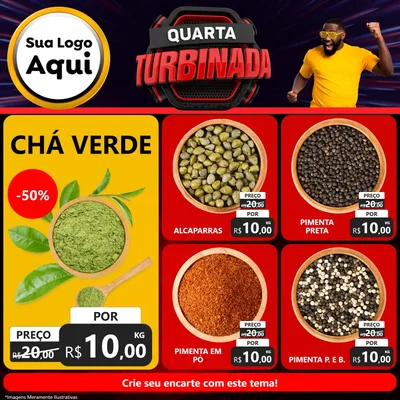 Modelo de Rede Social para Feed Facebook com o tema Quarta Turbinada para Produtos Naturais