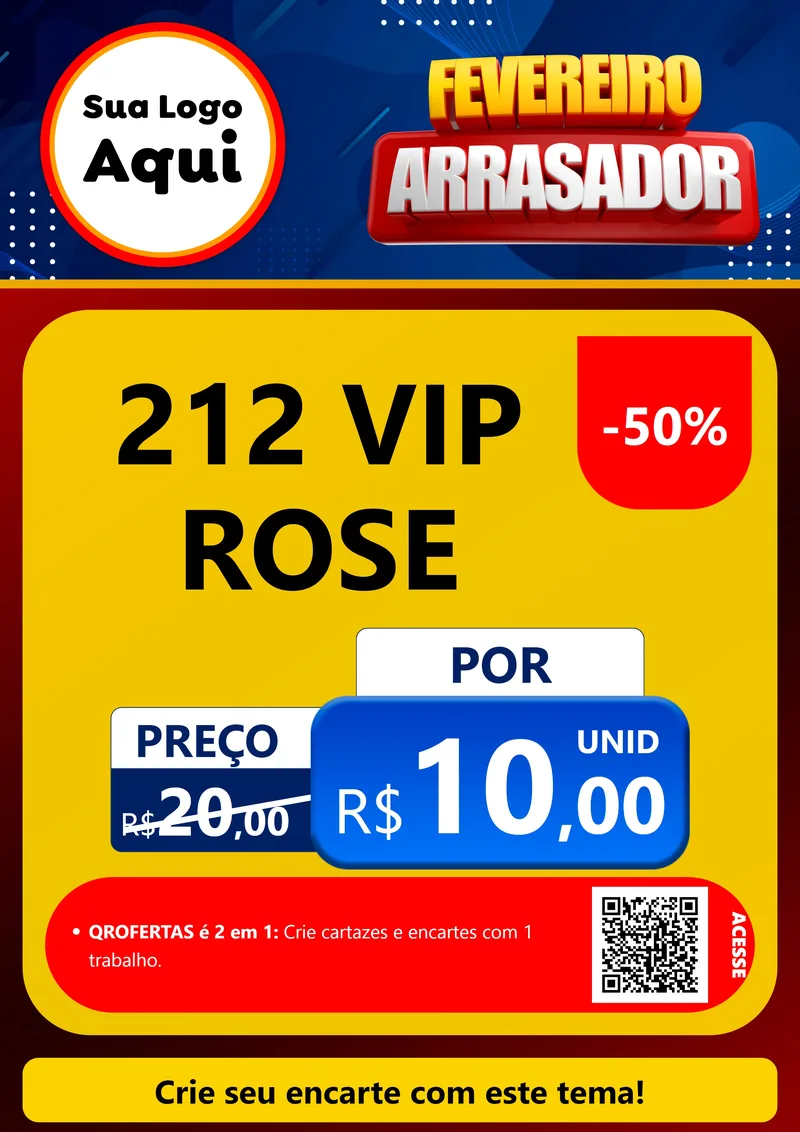 Modelo de Cartaz para Cartaz A4 Vertical com o tema Fevereiro Arrasador para Perfumes
