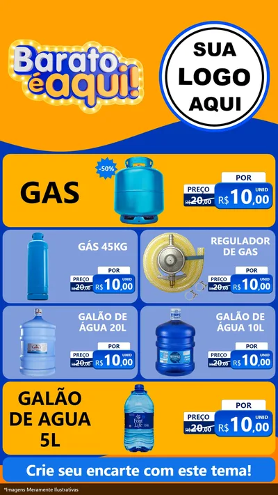 Modelo de TV para TV Vertical com o tema Barato é aqui para Água e gás