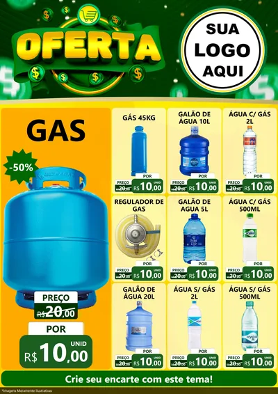 Modelo de Encarte para Encarte A4 Vertical com o tema Oferta para Água e gás