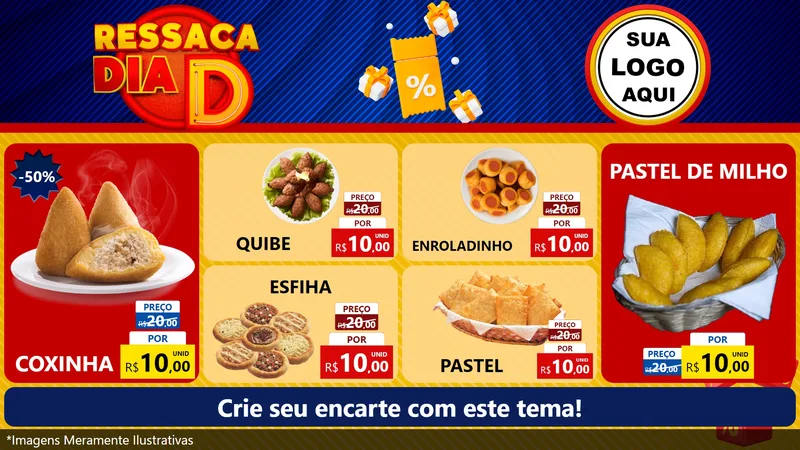 Modelo de TV para TV Horizontal com o tema Ressaca Dia D para Salgadaria