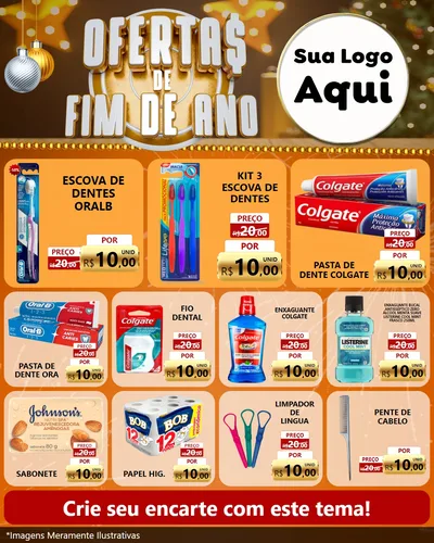 Modelo de Rede Social para Feed Instagram com o tema Ofertas de Fim de Ano para Higiene Pessoal