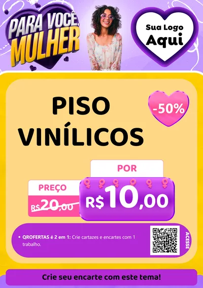 Modelo de Cartaz para Cartaz A4 Vertical com o tema Para Você, Mulher para Material para Construção