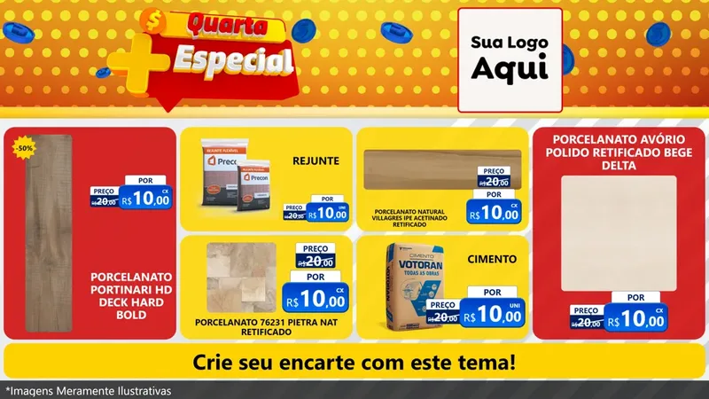 Modelo de TV para TV Horizontal com o tema Quarta Mais Especial para Pisos e revestimentos