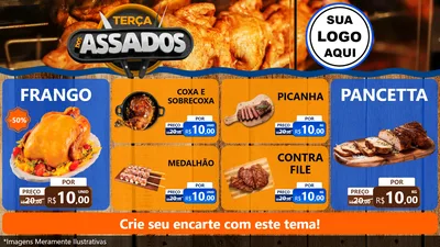 Modelo de TV para TV Horizontal com o tema Terça dos Assados para Assados