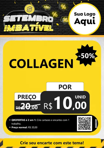 Modelo de Cartaz para Cartaz A4 Vertical com o tema Setembro Imbatível para Suplementos alimentares