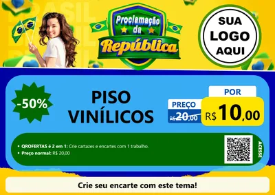 Modelo de Cartaz para Cartaz A4 Horizontal com o tema Proclamação da República para Material para Construção