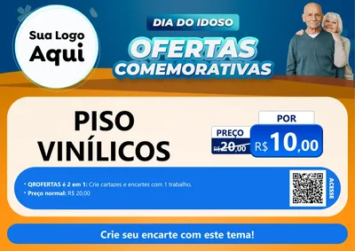 Modelo de Cartaz para Cartaz A4 Horizontal com o tema Dia do Idoso