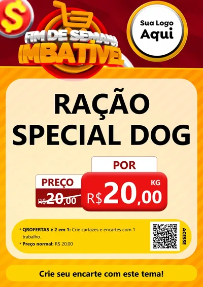 Modelo de Cartaz para Cartaz A4 Vertical com o tema Fim de Semana Imbatível para Pet Shop