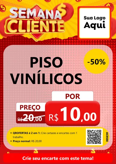 Modelo de Cartaz para Cartaz A4 Vertical com o tema Semana do Cliente para Material para Construção