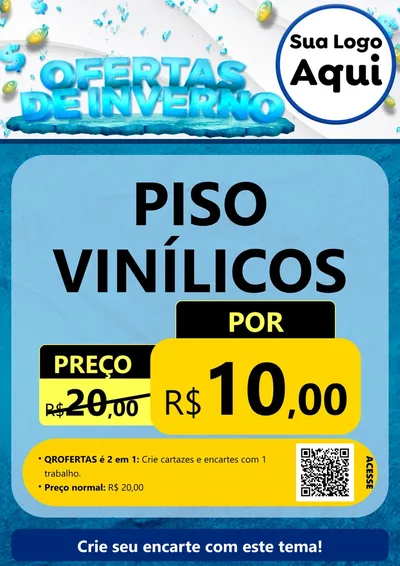 Modelo de Cartaz para Cartaz A4 Vertical com o tema Ofertas de Inverno para Material para Construção