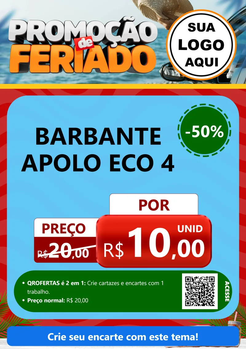 Modelo de Cartaz para Cartaz A4 Vertical com o tema Promoção de Feriado para Armarinho e Aviamentos