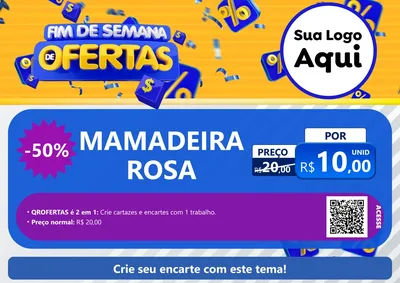 Modelo de Cartaz para Cartaz A4 Horizontal com o tema Fim de Semana de Ofertas para Bebês