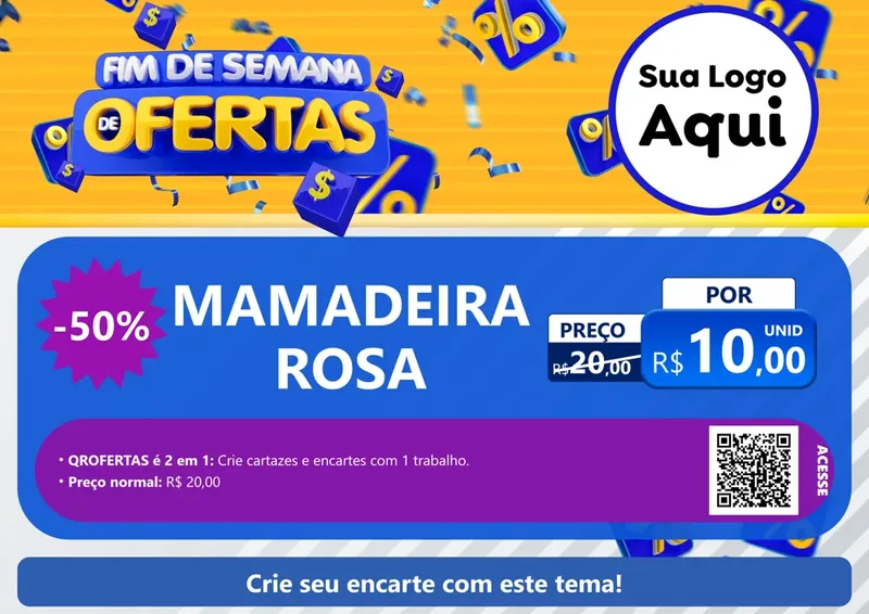 Modelo de Cartaz para Cartaz A4 Horizontal com o tema Fim de Semana de Ofertas para Bebês